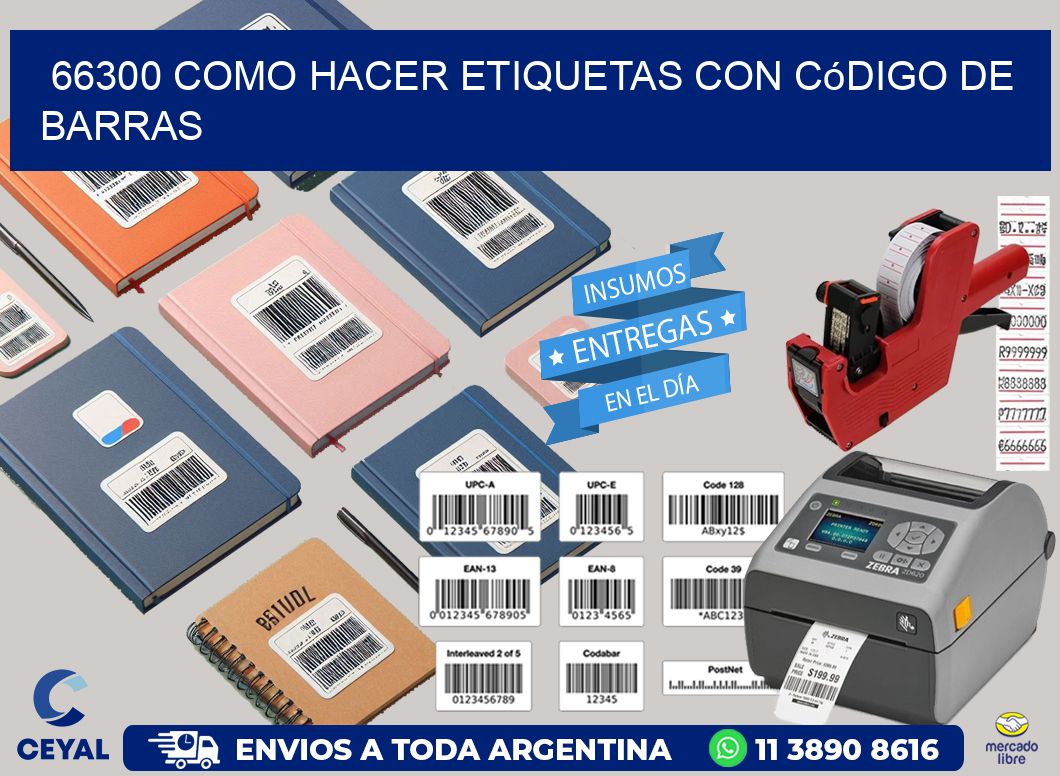 66300 Como hacer etiquetas con código de barras