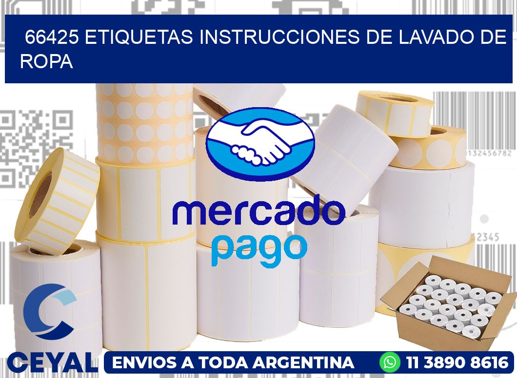 66425 etiquetas instrucciones de lavado de ropa