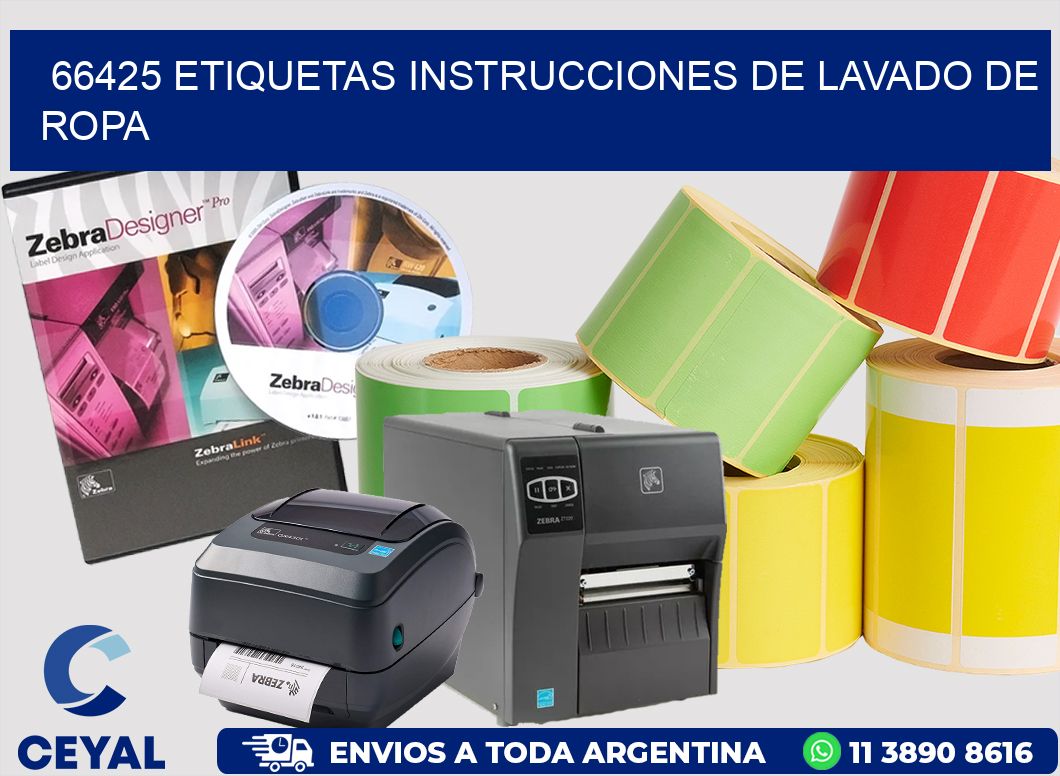 66425 etiquetas instrucciones de lavado de ropa