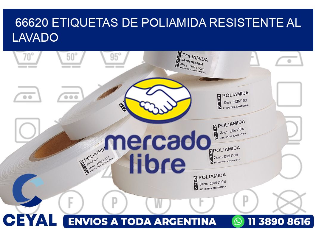 66620 Etiquetas de poliamida resistente al lavado