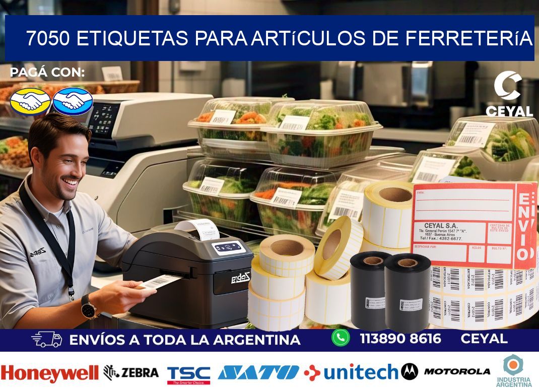 7050 Etiquetas para artículos de ferretería