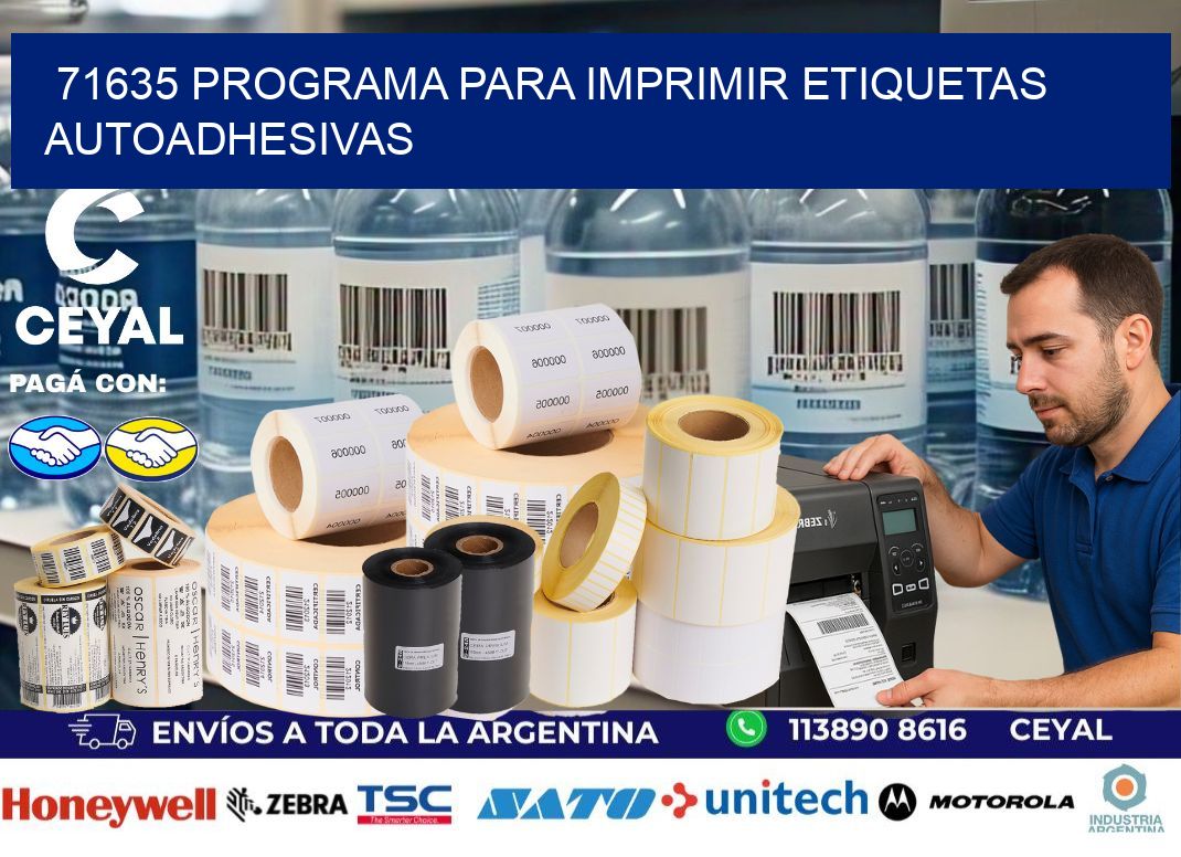 71635 Programa para imprimir etiquetas autoadhesivas