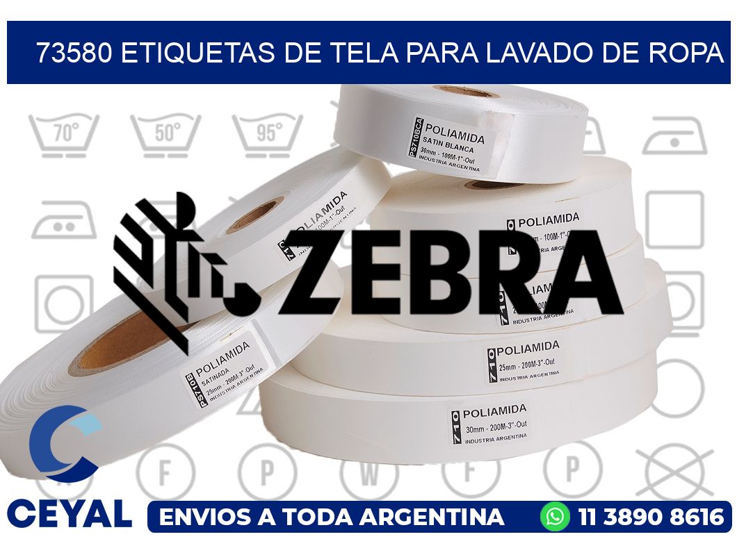 73580 Etiquetas de tela para lavado de ropa
