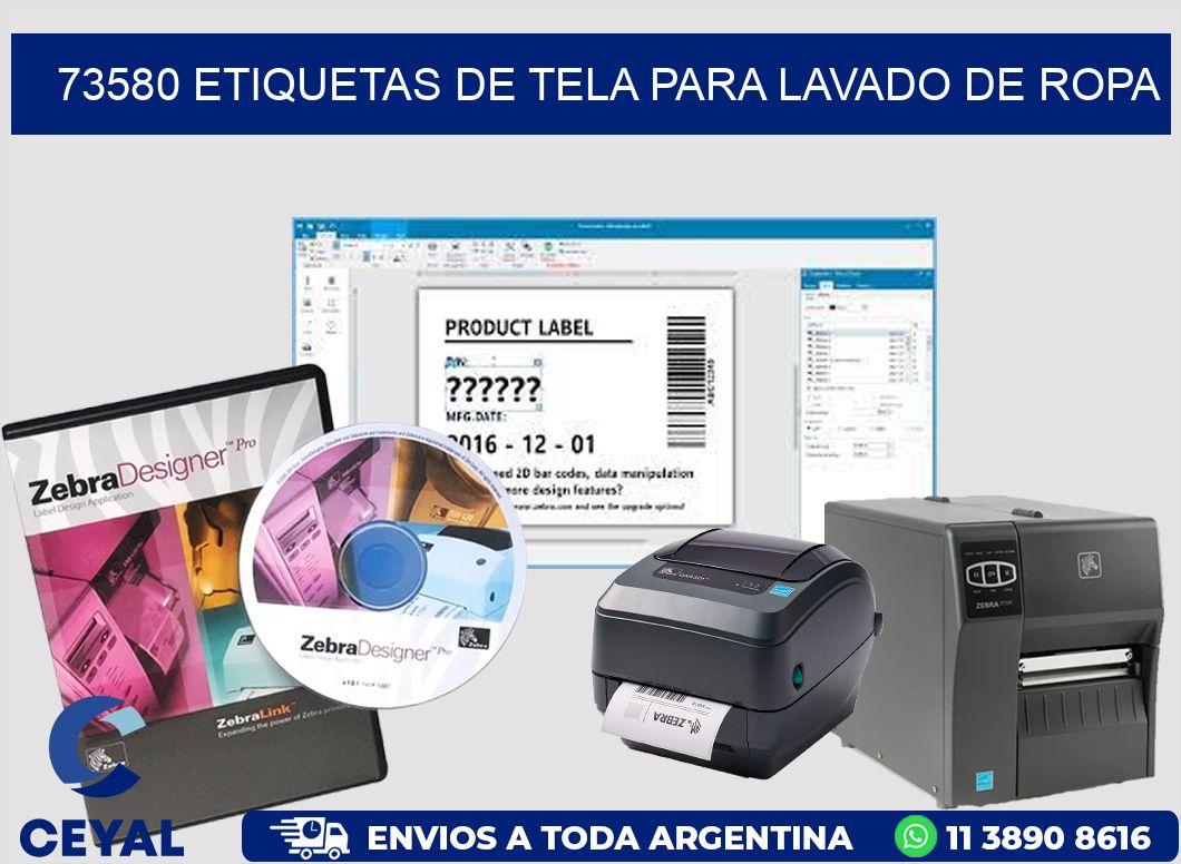 73580 Etiquetas de tela para lavado de ropa