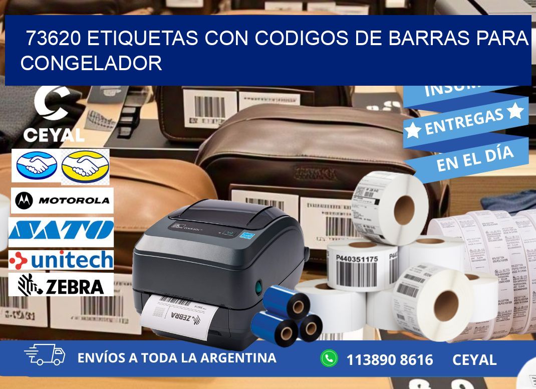 73620 Etiquetas con codigos de barras para congelador