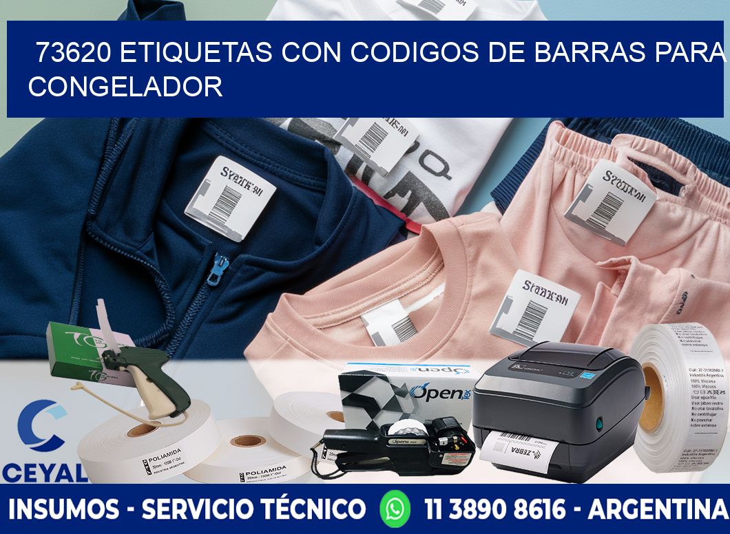 73620 Etiquetas con codigos de barras para congelador