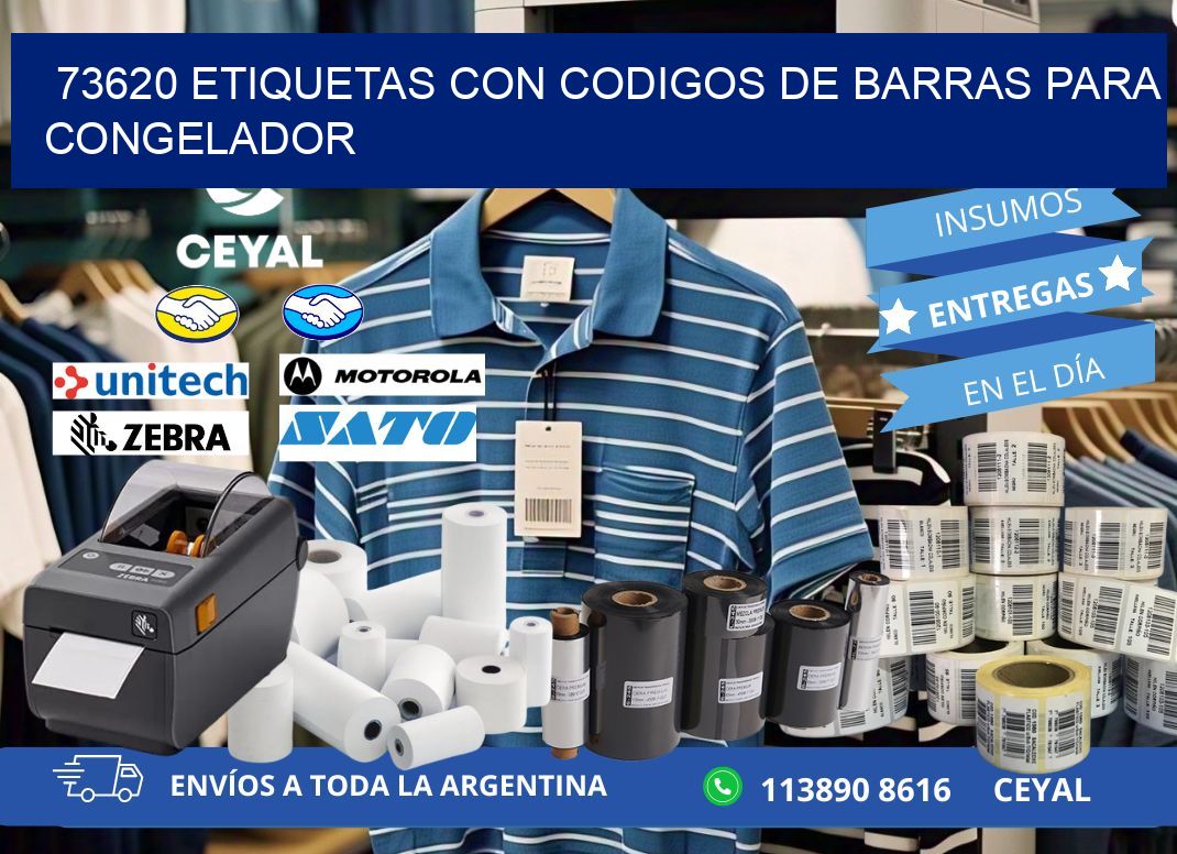 73620 Etiquetas con codigos de barras para congelador
