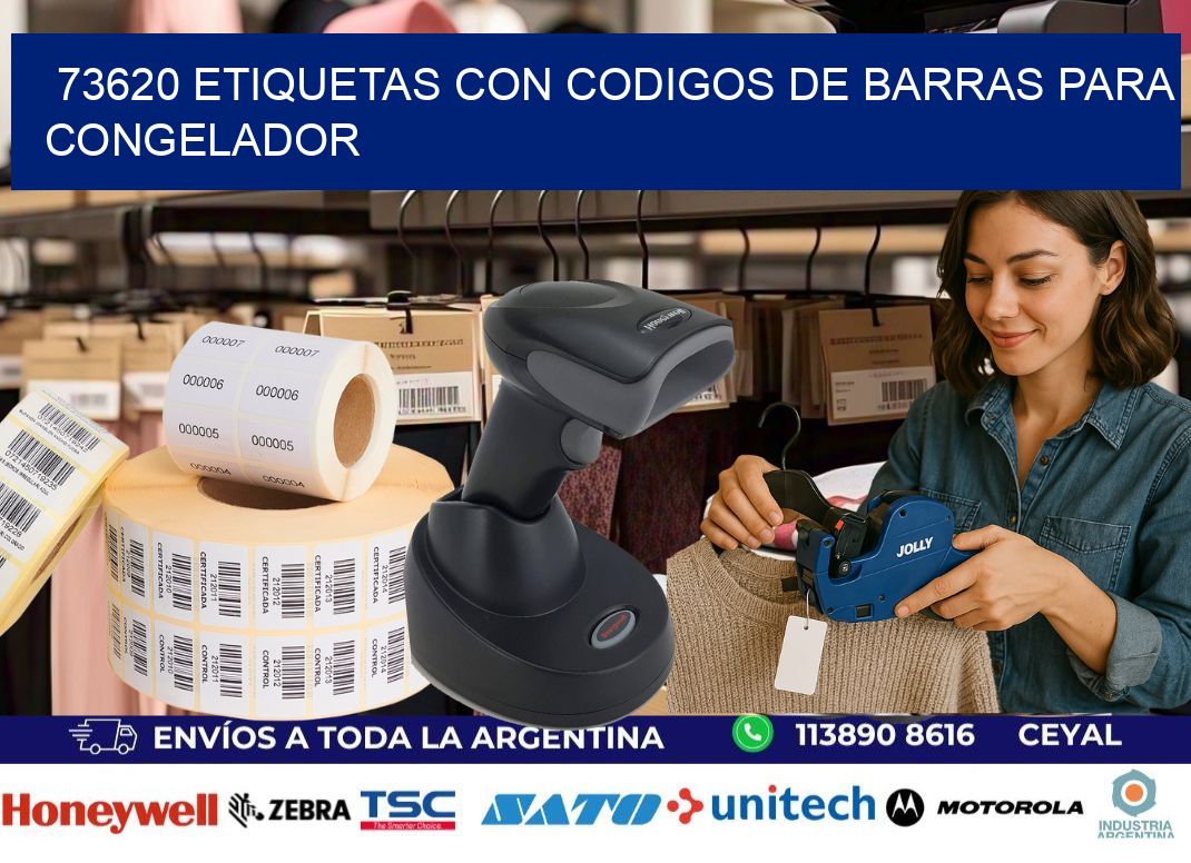 73620 Etiquetas con codigos de barras para congelador