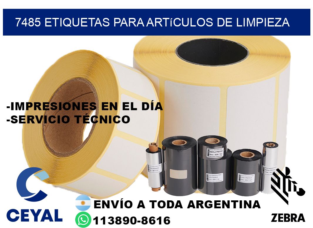 7485 Etiquetas para artículos de limpieza
