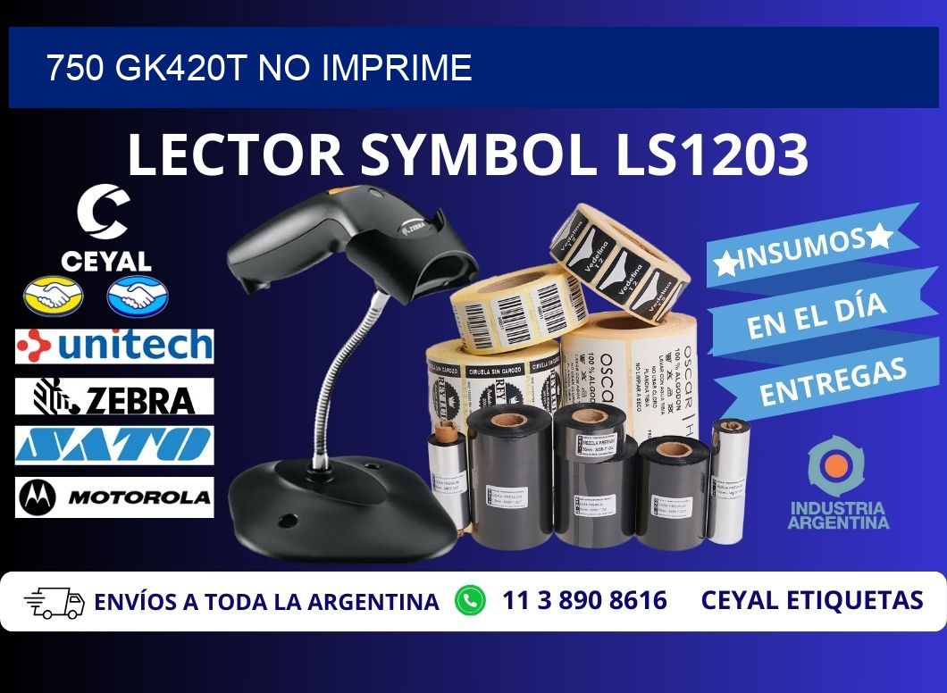 750 GK420T no imprime