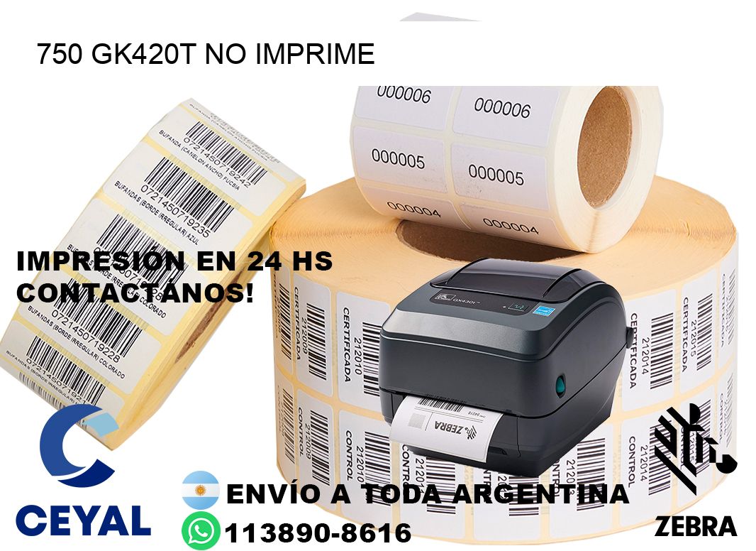 750 GK420T no imprime
