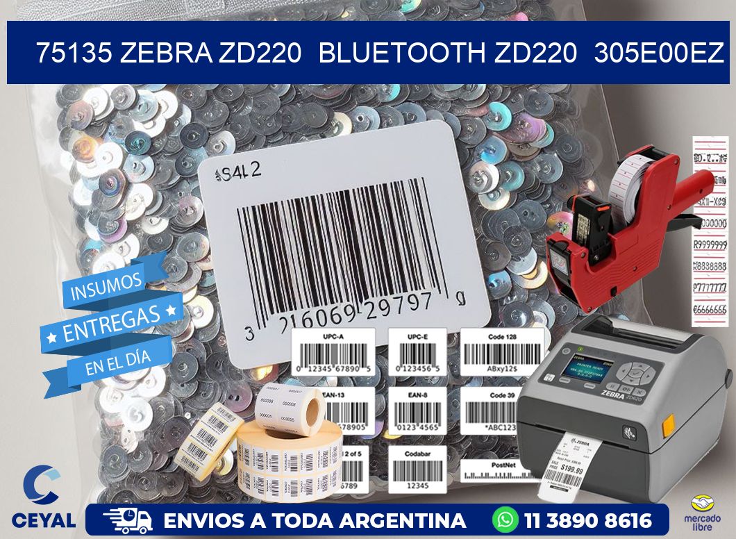 75135 Zebra ZD220 Bluetooth ZD220 305E00EZ