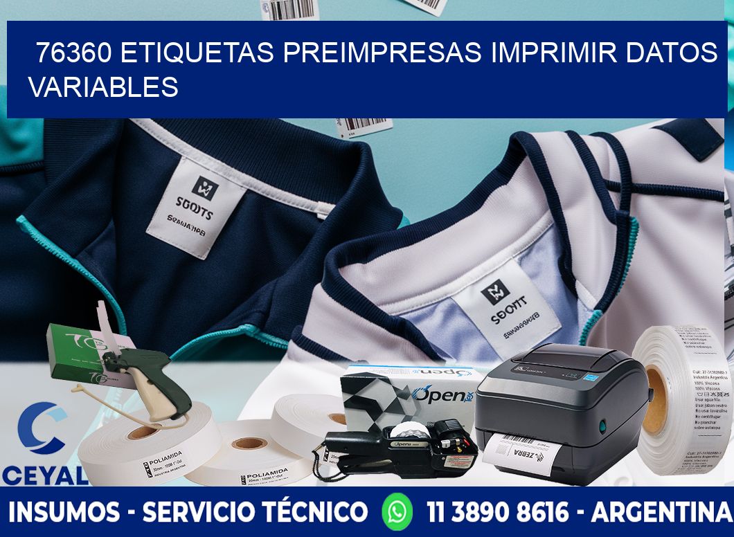76360 Etiquetas preimpresas imprimir datos variables