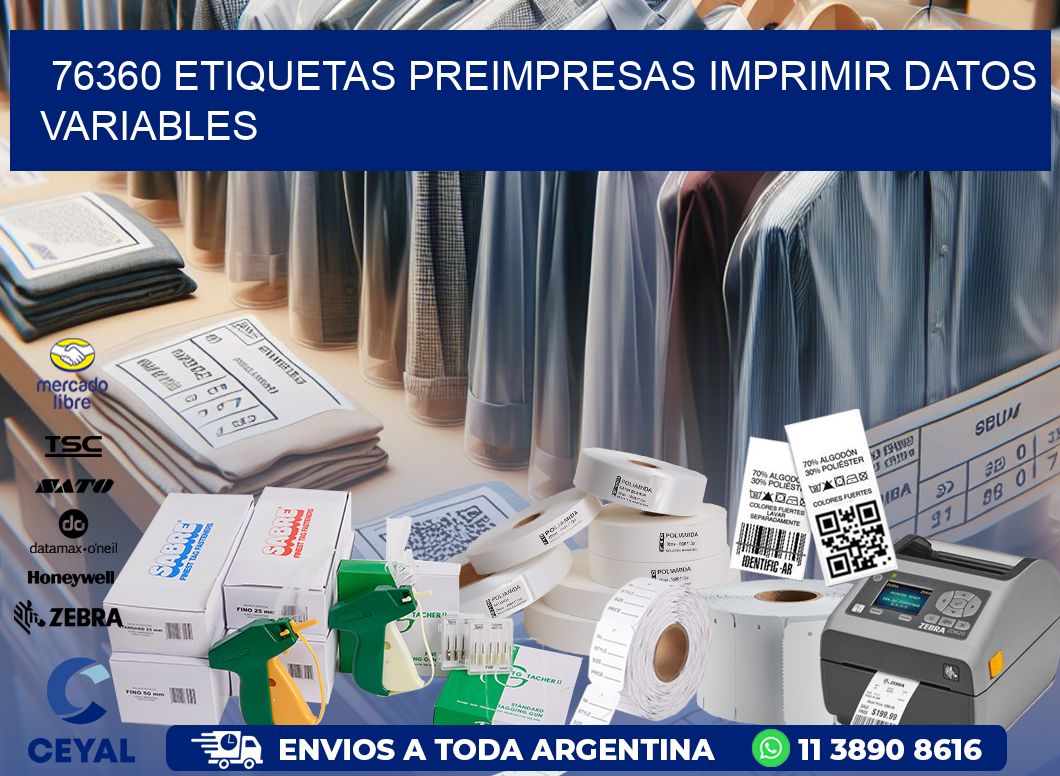 76360 Etiquetas preimpresas imprimir datos variables