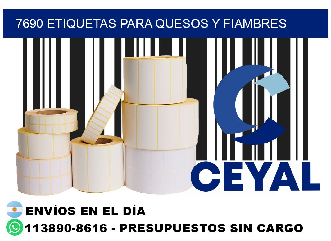 7690 Etiquetas para quesos y fiambres