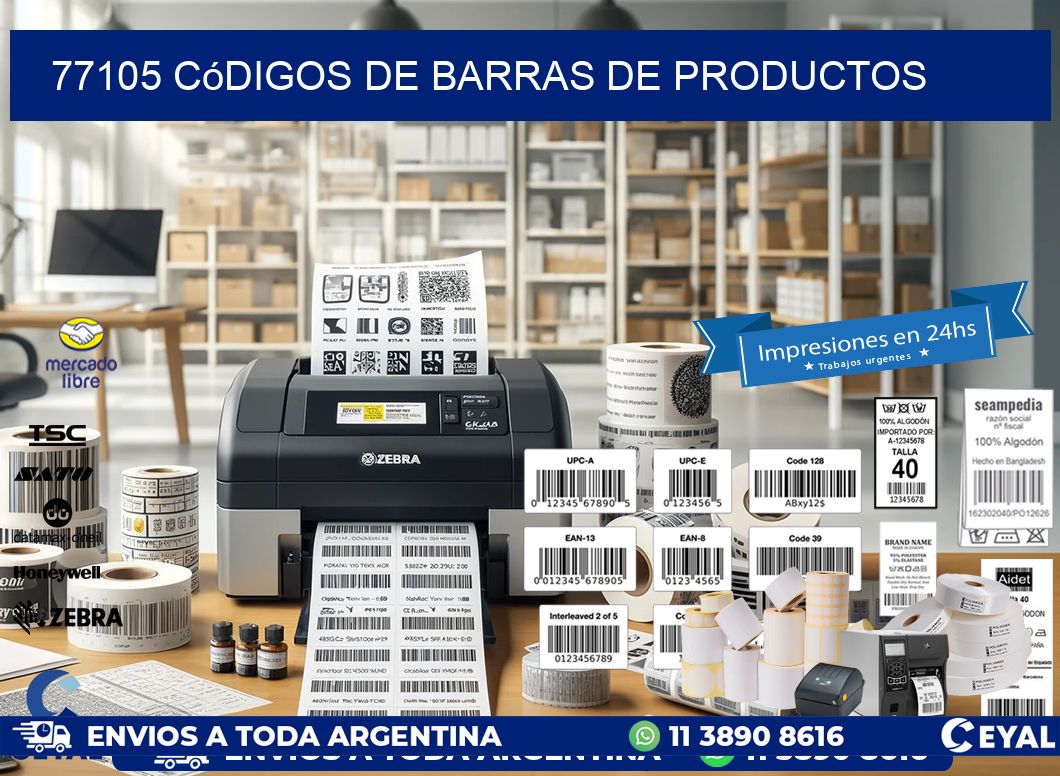 77105 Códigos de barras de productos