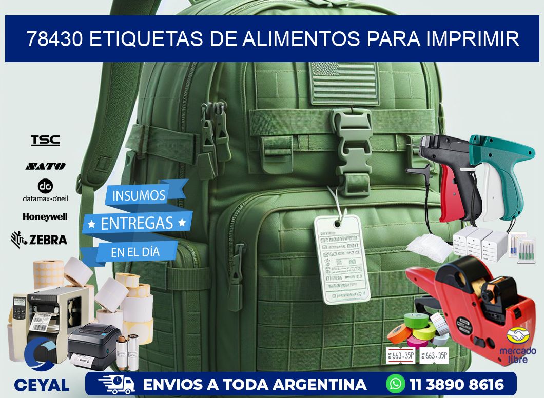 78430 Etiquetas de alimentos para imprimir