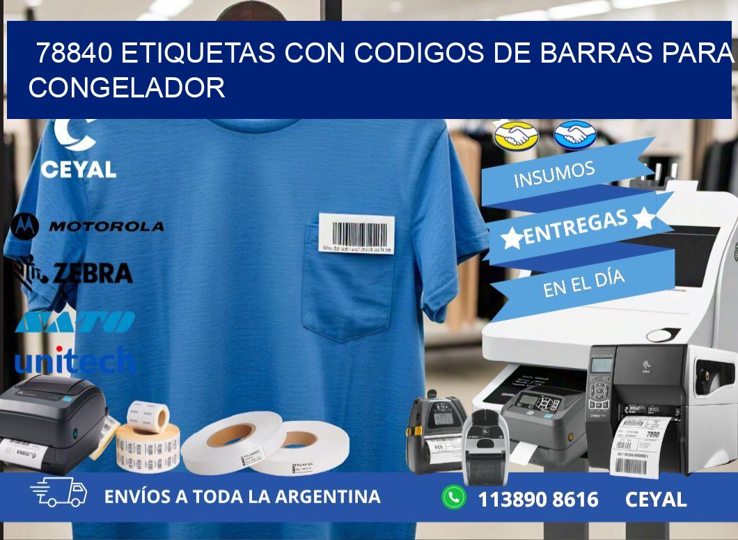 78840 Etiquetas con codigos de barras para congelador