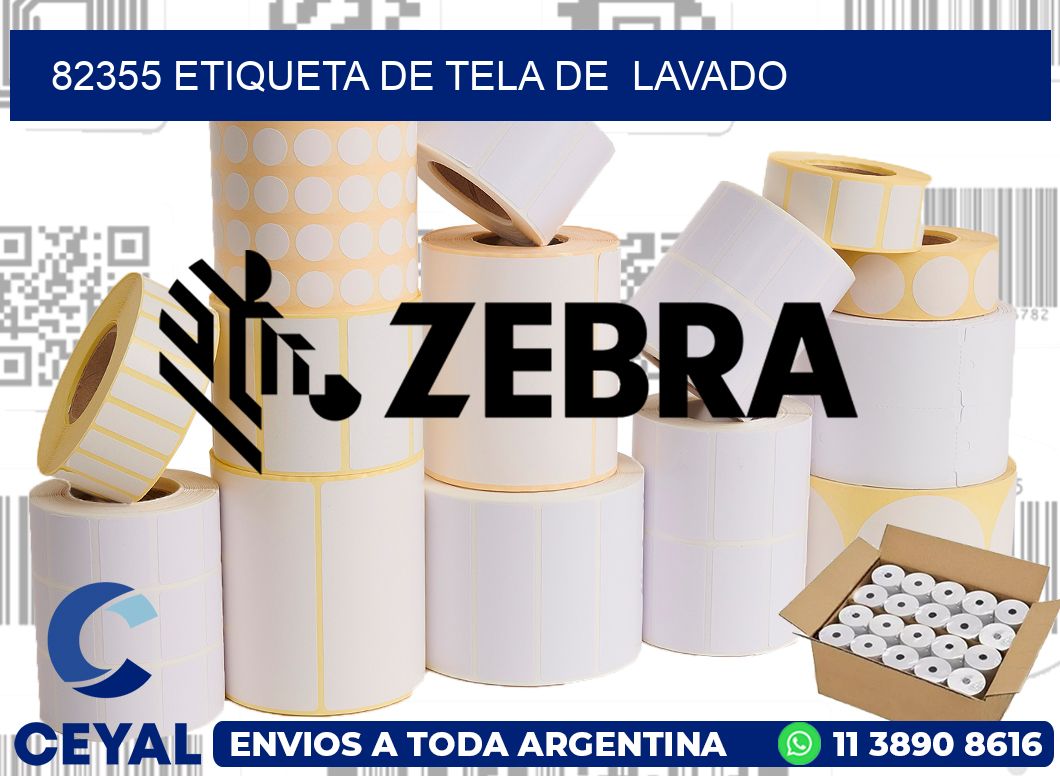82355 etiqueta de tela de  lavado