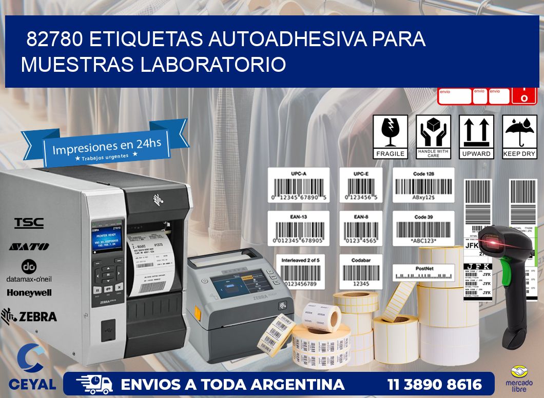 82780 etiquetas autoadhesiva para muestras laboratorio