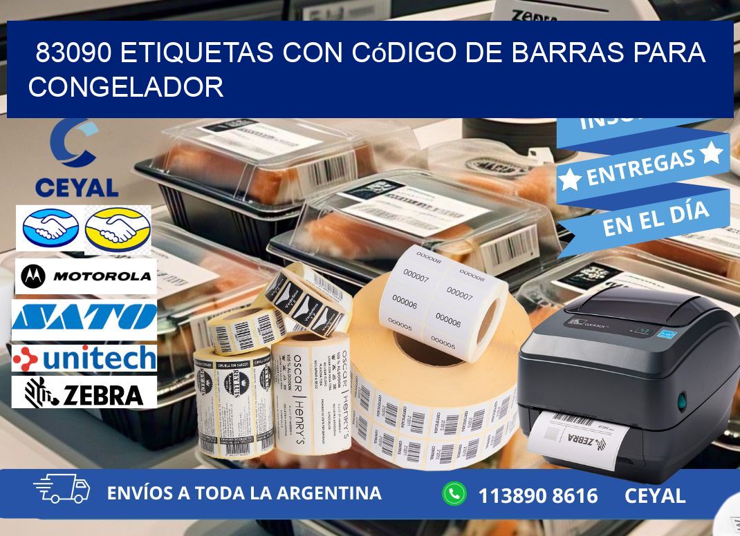 83090 Etiquetas con código de barras para congelador