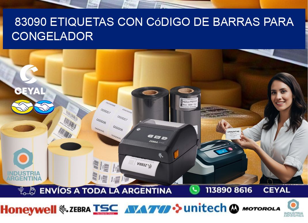 83090 Etiquetas con código de barras para congelador