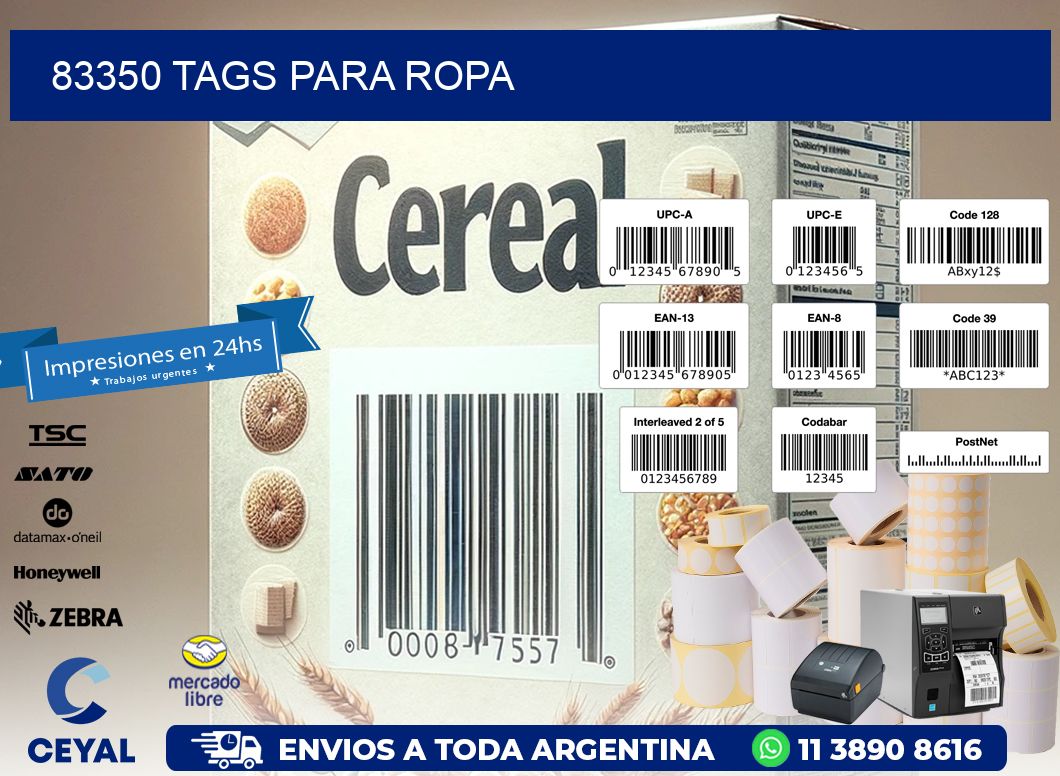 83350 Tags para ropa