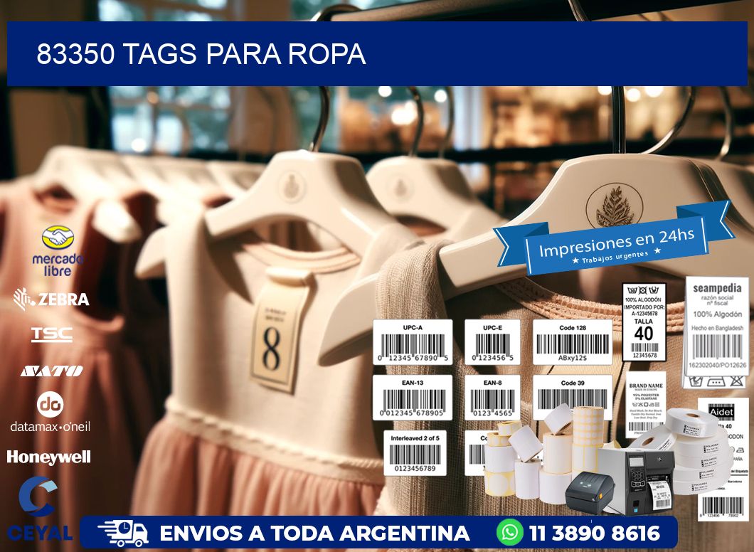 83350 Tags para ropa