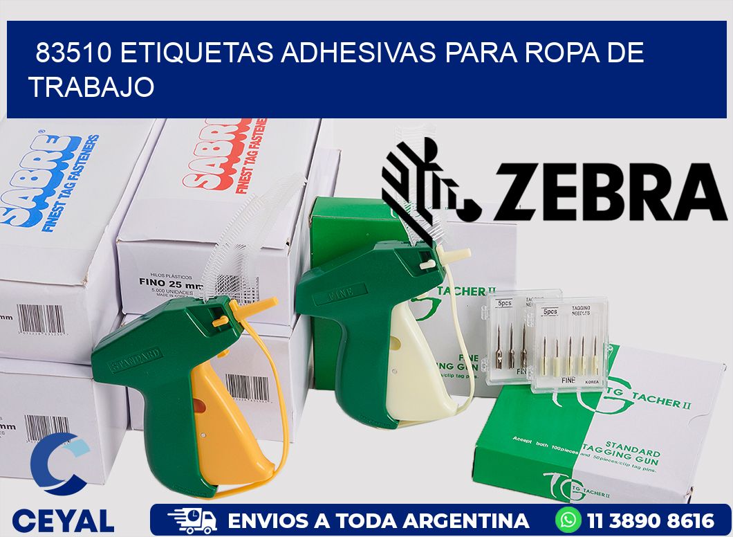 83510 Etiquetas adhesivas para ropa de trabajo