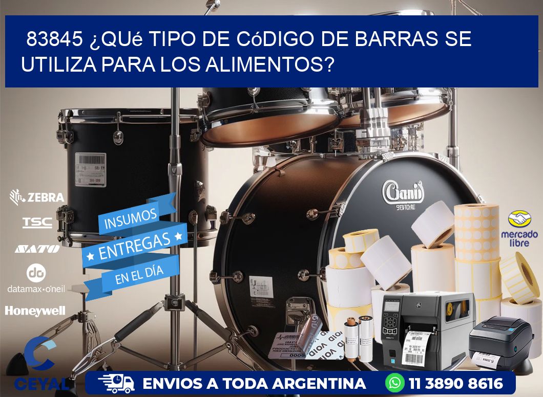 83845 ¿Qué tipo de código de barras se utiliza para los alimentos?