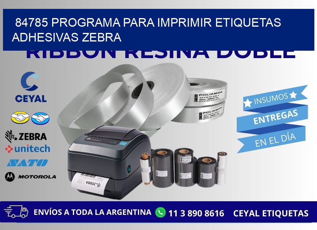 84785 Programa para imprimir etiquetas adhesivas zebra