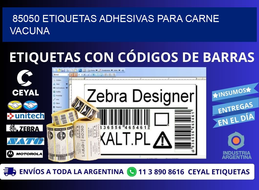 85050 etiquetas adhesivas para carne vacuna