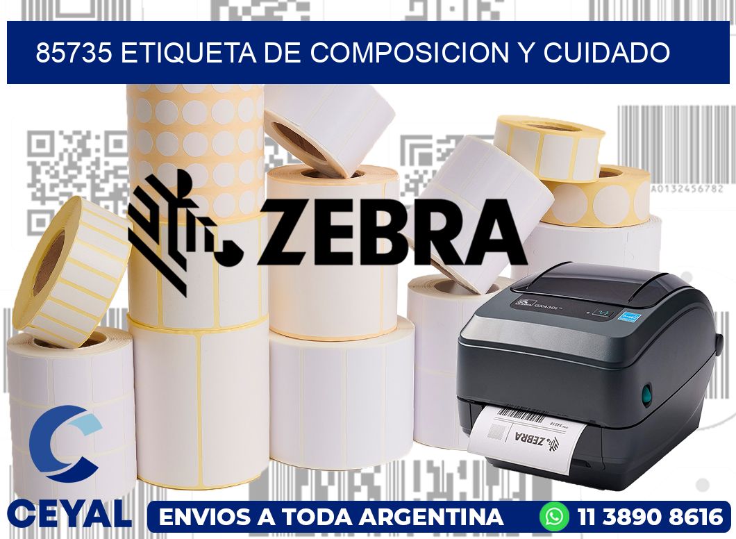 85735 etiqueta de composicion y cuidado