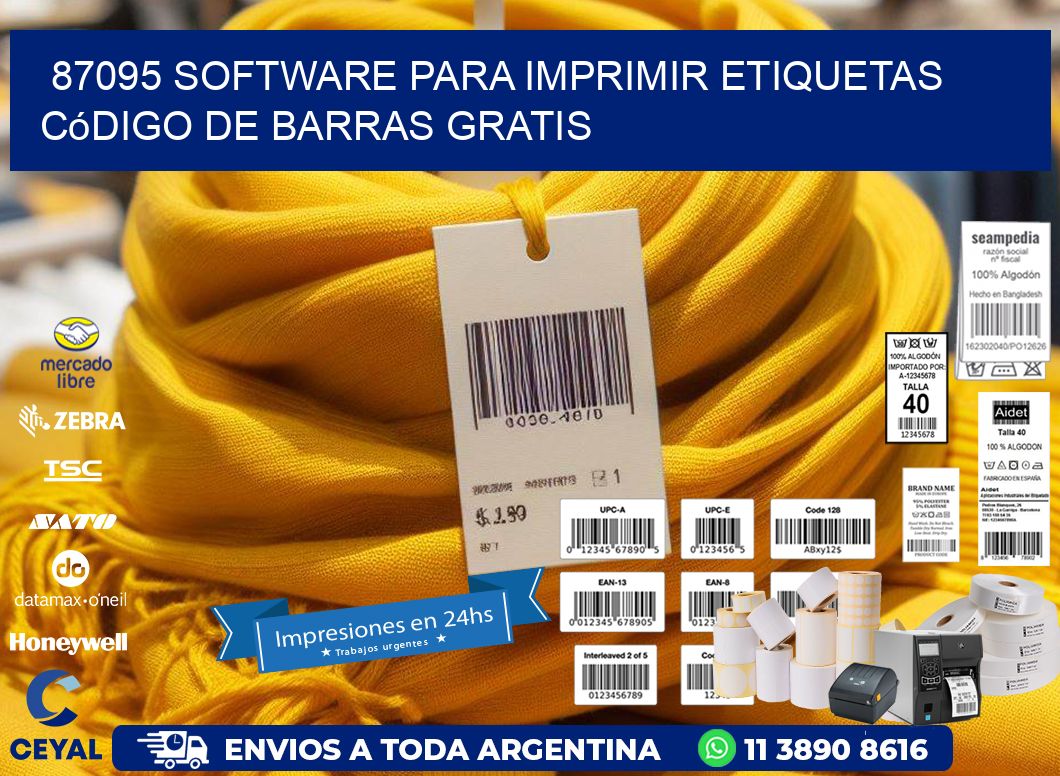 87095 Software para imprimir etiquetas código de barras gratis
