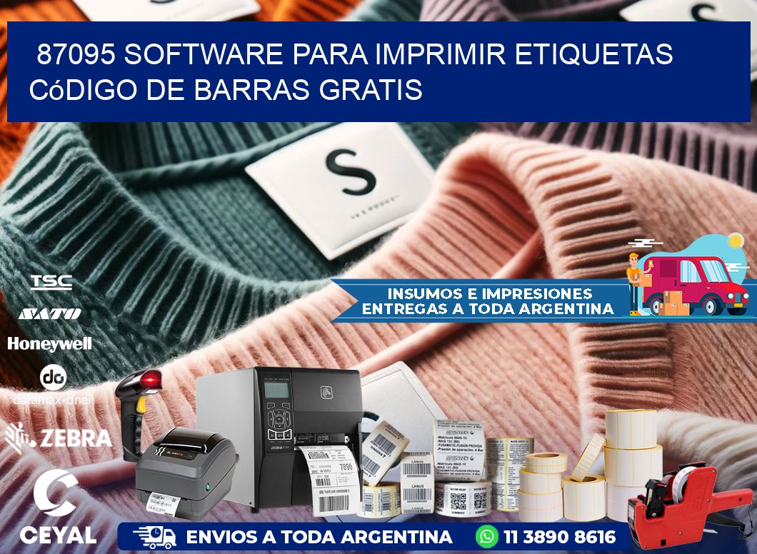 87095 Software para imprimir etiquetas código de barras gratis