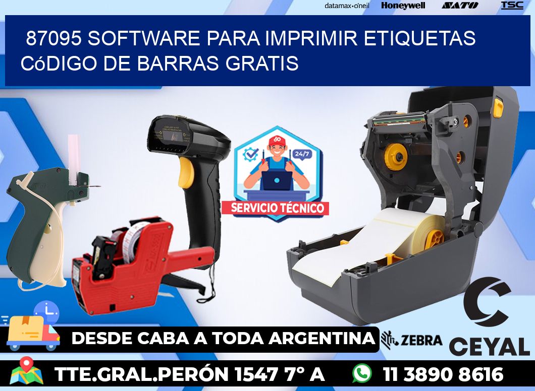 87095 Software para imprimir etiquetas código de barras gratis