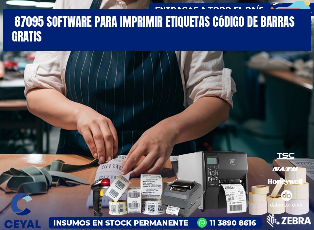 87095 Software para imprimir etiquetas código de barras gratis