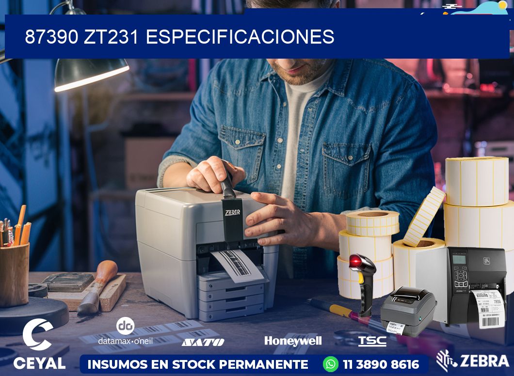 87390 ZT231 especificaciones