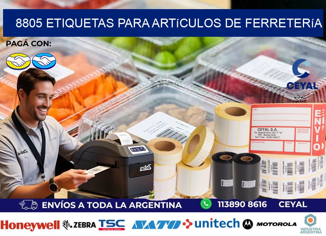 8805 Etiquetas para artículos de ferretería