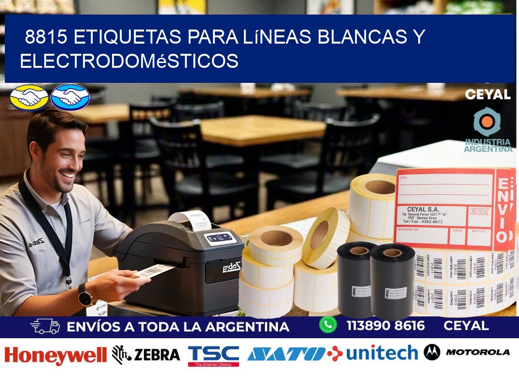 8815 Etiquetas para líneas blancas y electrodomésticos