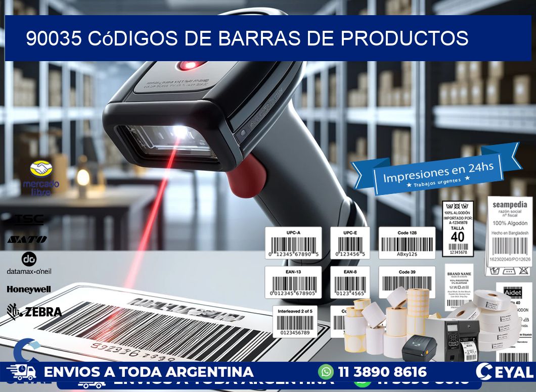 90035 Códigos de barras de productos