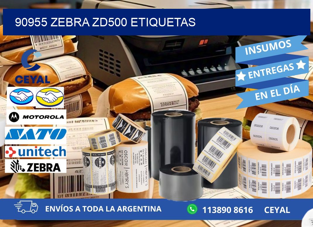 90955 Zebra ZD500 etiquetas