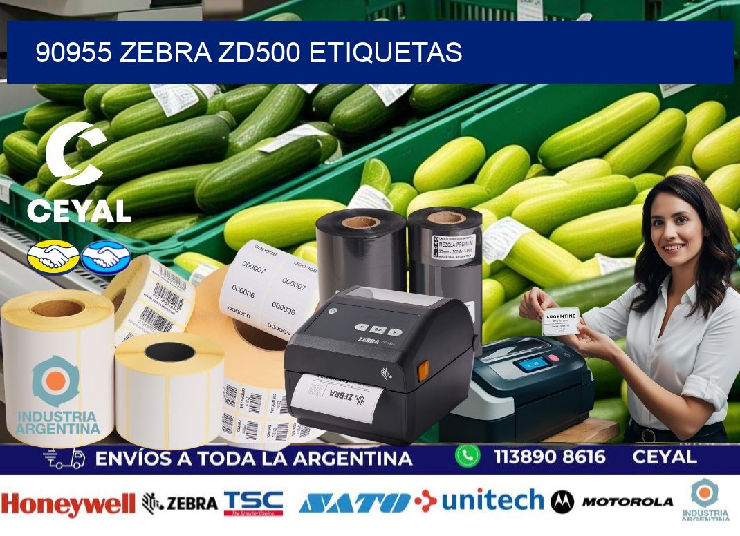 90955 Zebra ZD500 etiquetas