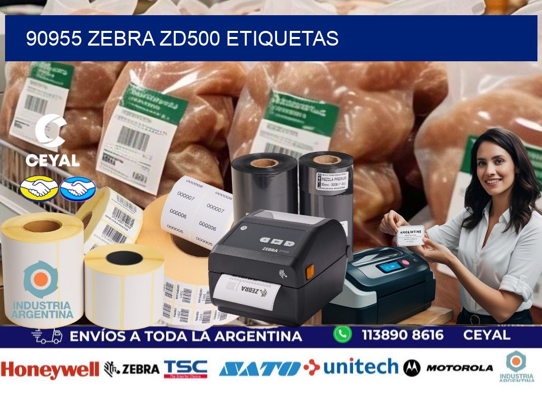 90955 Zebra ZD500 etiquetas