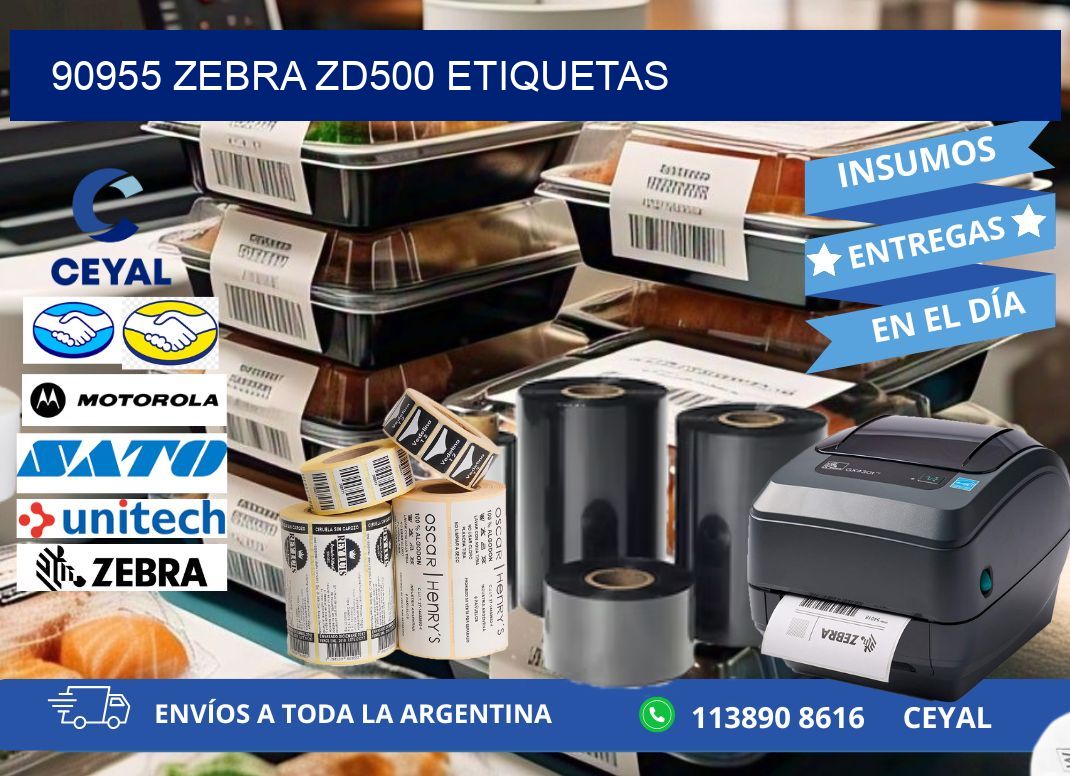 90955 Zebra ZD500 etiquetas