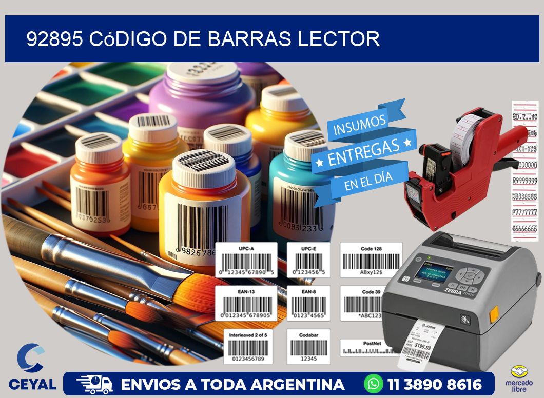 92895 Código de barras lector