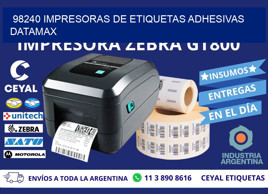 98240 impresoras de etiquetas adhesivas datamax