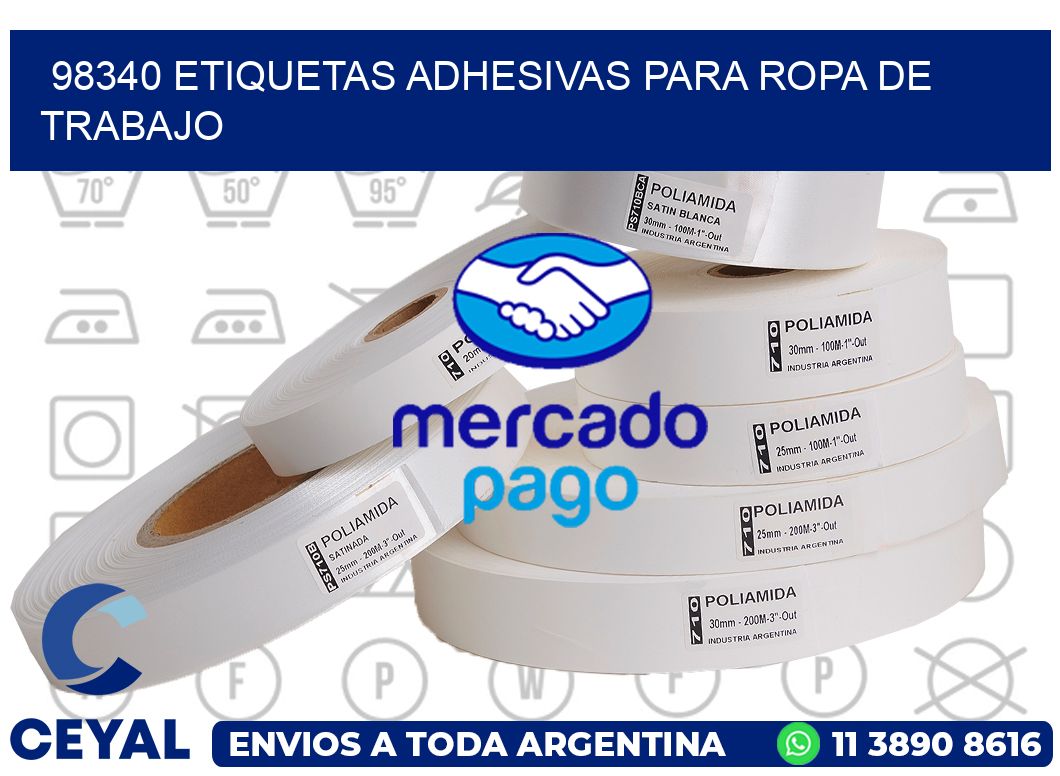 98340 Etiquetas adhesivas para ropa de trabajo