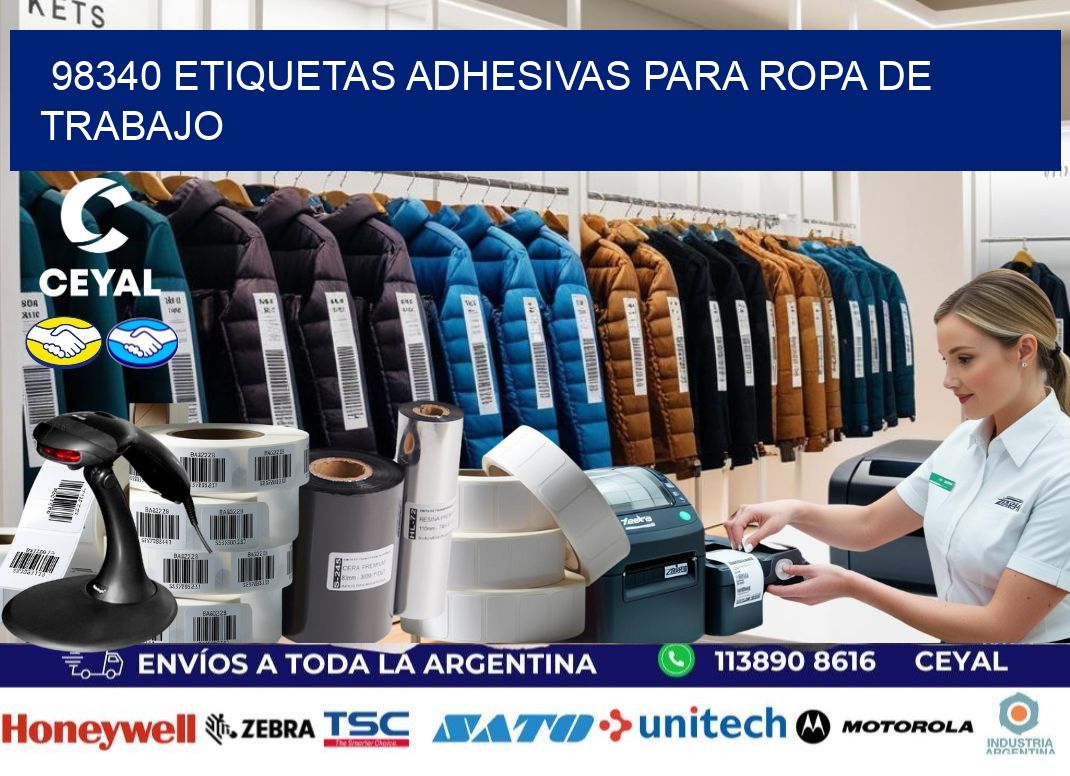 98340 Etiquetas adhesivas para ropa de trabajo