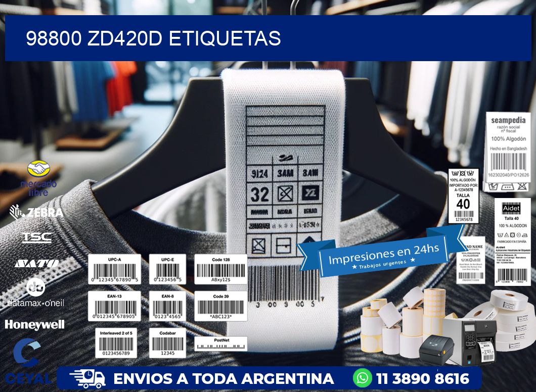 98800 ZD420d etiquetas
